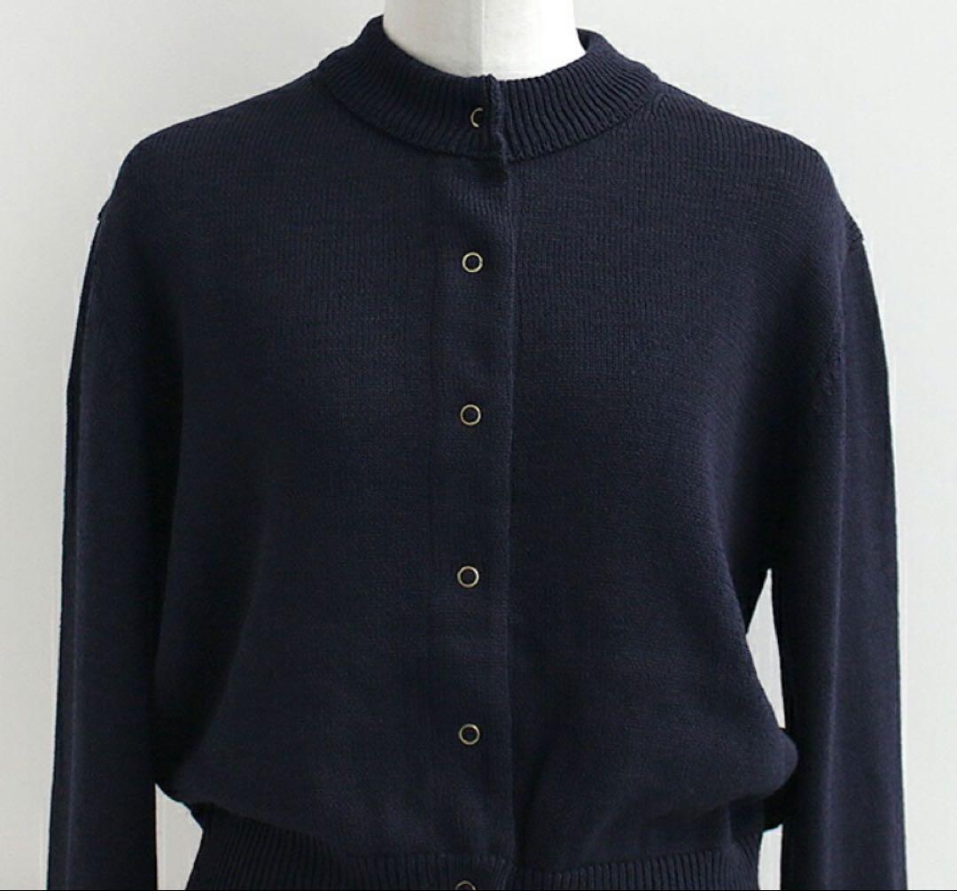 THE SHINZONE シンゾーン　ロングリブカーディガン　ネイビー