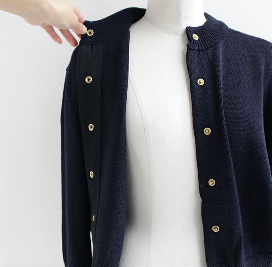 THE SHINZONE シンゾーン　ロングリブカーディガン　ネイビー