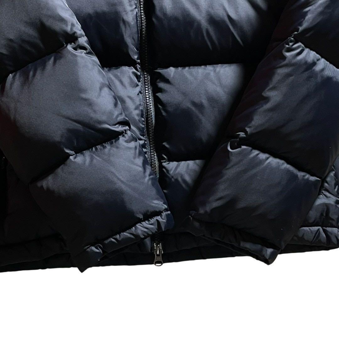 極美品/XL】EA7 エンポリオアルマーニ ダウンジャケット フード付 ネイビー