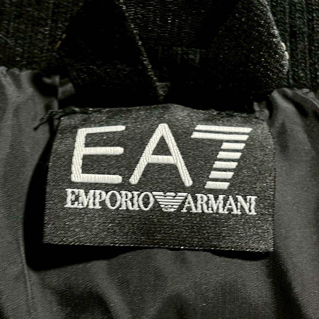 極美品/XL】EA7 エンポリオアルマーニ ダウンジャケット フード付 ネイビー