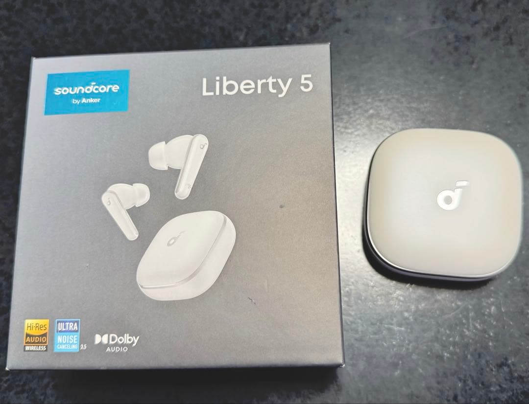 Soundcore Liberty 5 パールホワイト (箱、付属品等付き)