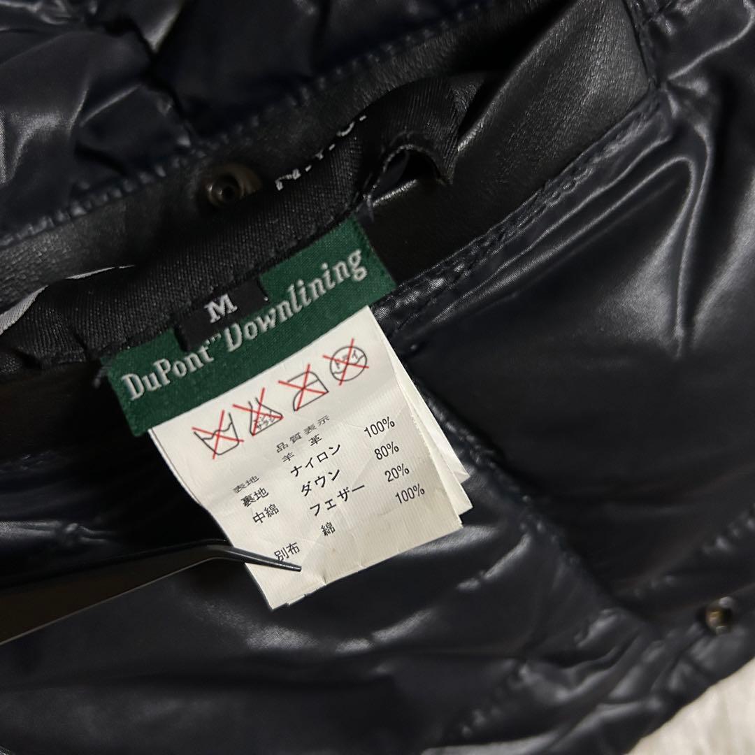 schott ショット リバーシブル 本革 レザー ダウンベスト ブラック 黒