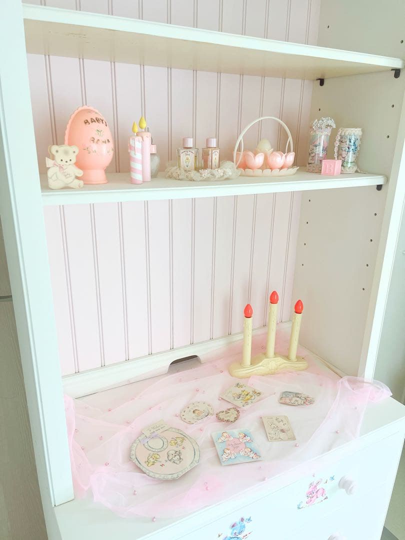 デカール ナーサリー パステル カップボード バニー