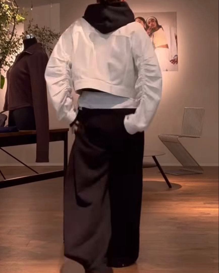 version of you クロップドデニムジャケット ホワイト