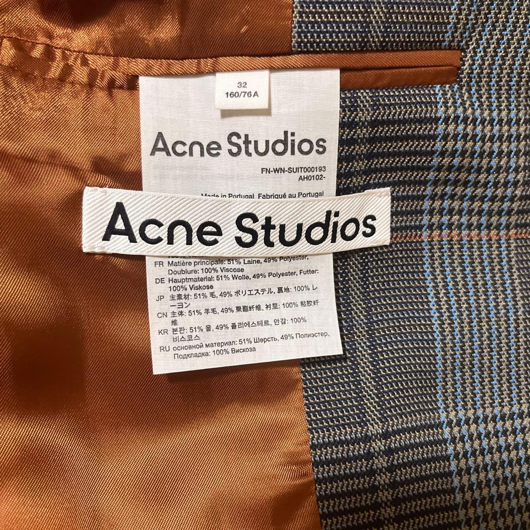 acne studios チェック　ジャケット　32
