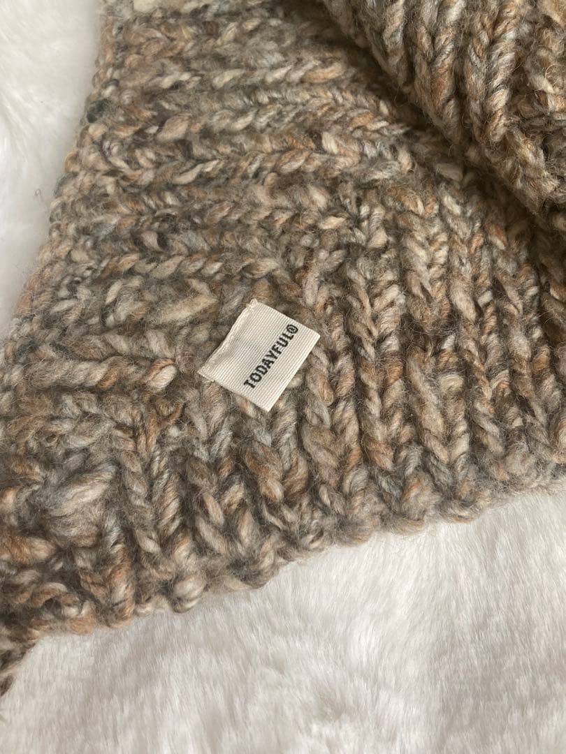 美品　todayful Mix Knit Scarf