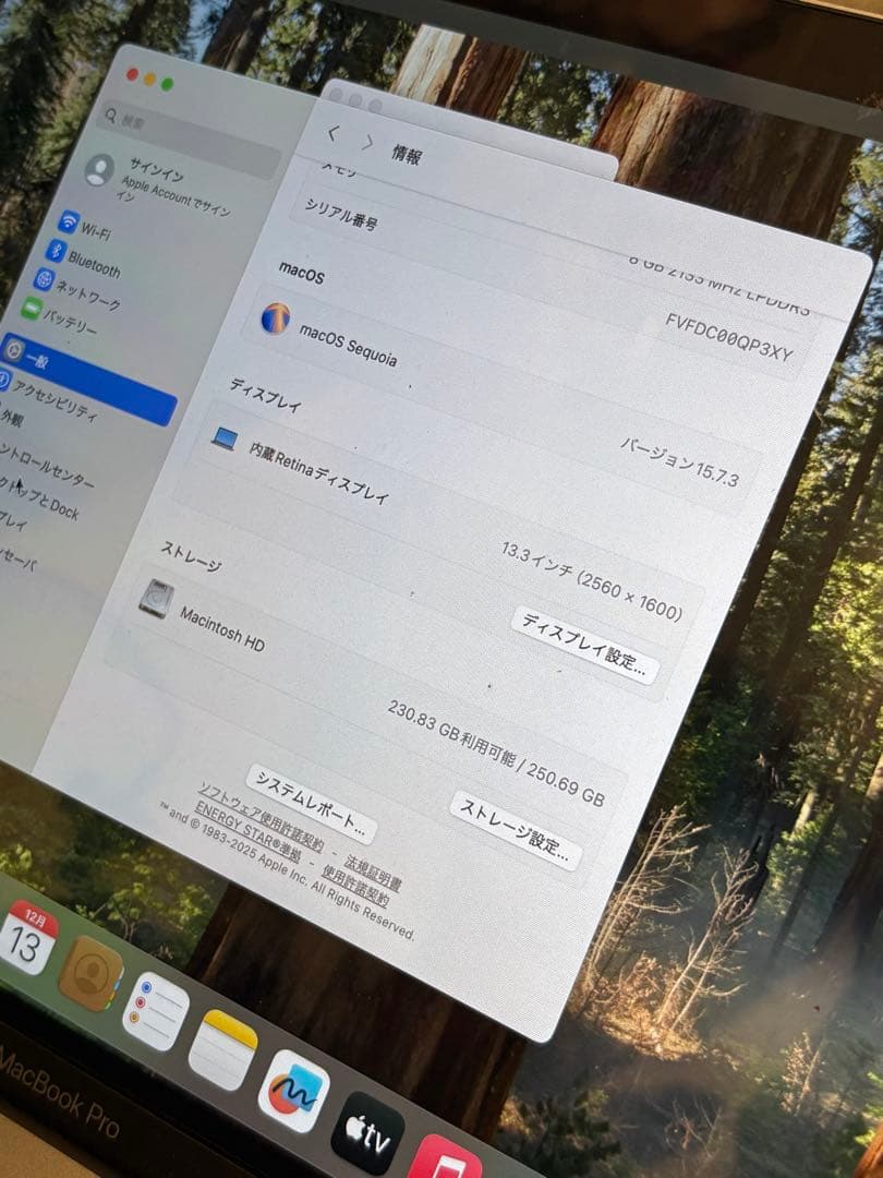 Apple MacBook Pro 13インチ スペースグレイ