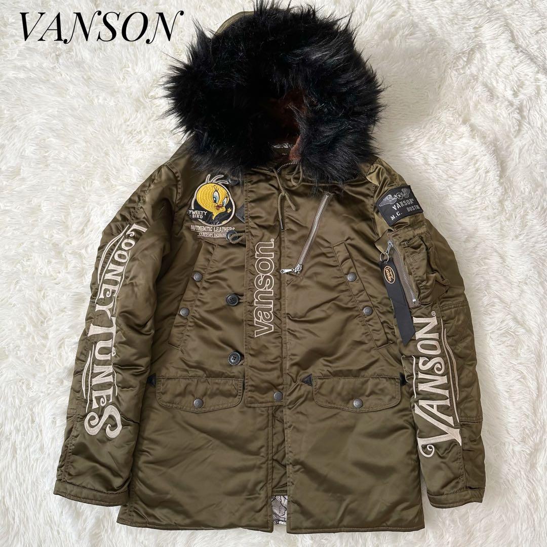 VANSON × LOONEY TUNES N3B フライジャケット カーキ M