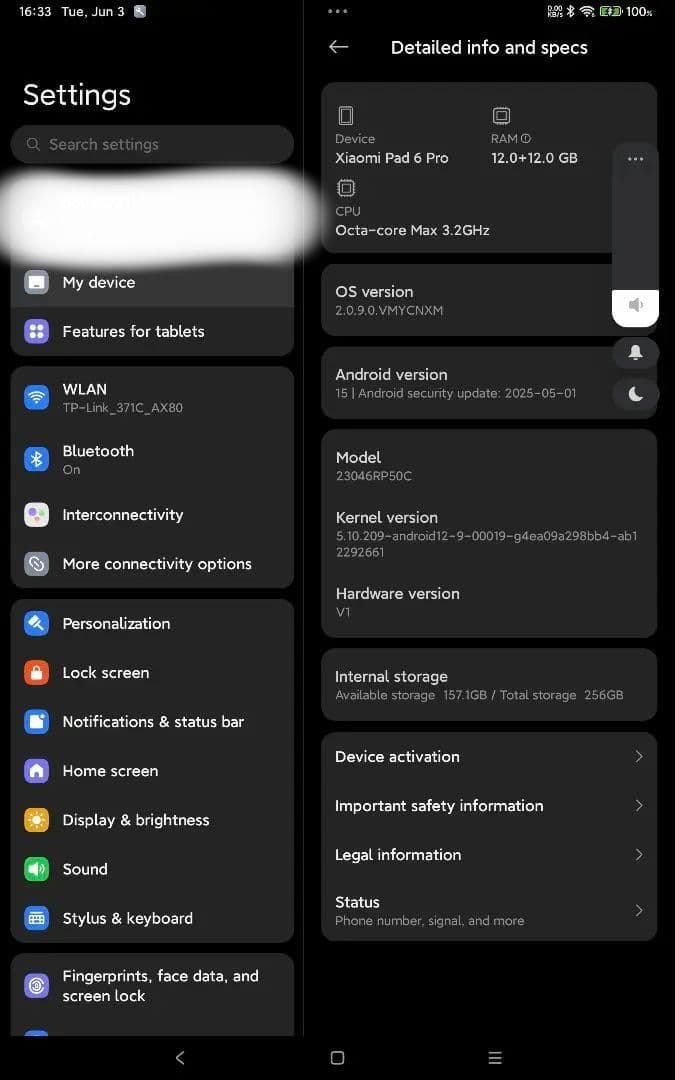 ア*ン様 Xiaomi pad 6 pro 12GB+256GB 中国版 シャオ