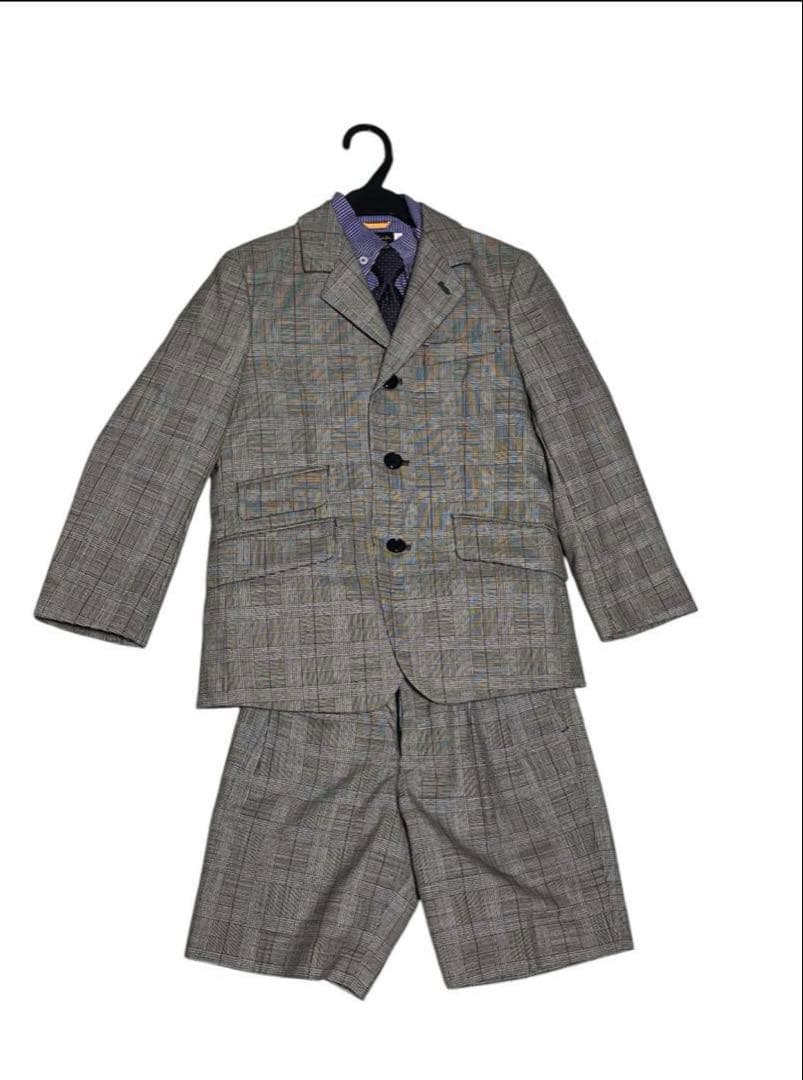 卒園式　入学式　ポールスミス グレー チェック柄 スーツセット