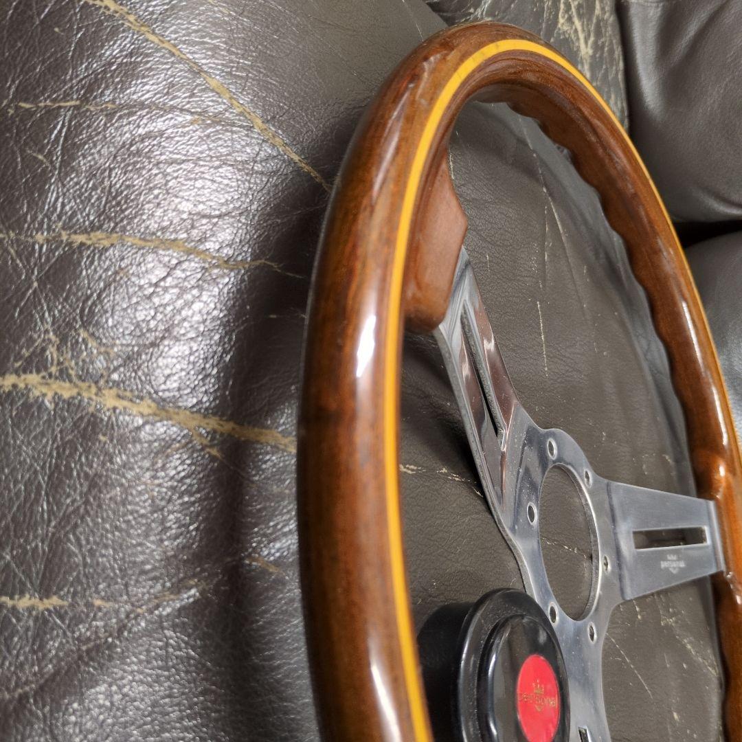 さ*ら様 美品　personal　ウッドステアリング　39%　当時物　パーソナル