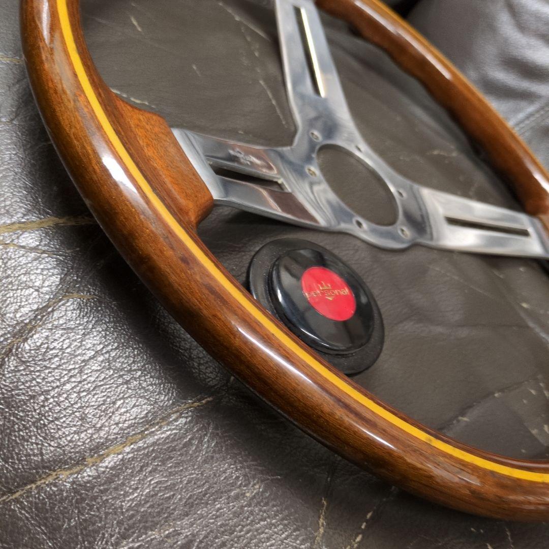 さ*ら様 美品　personal　ウッドステアリング　39%　当時物　パーソナル