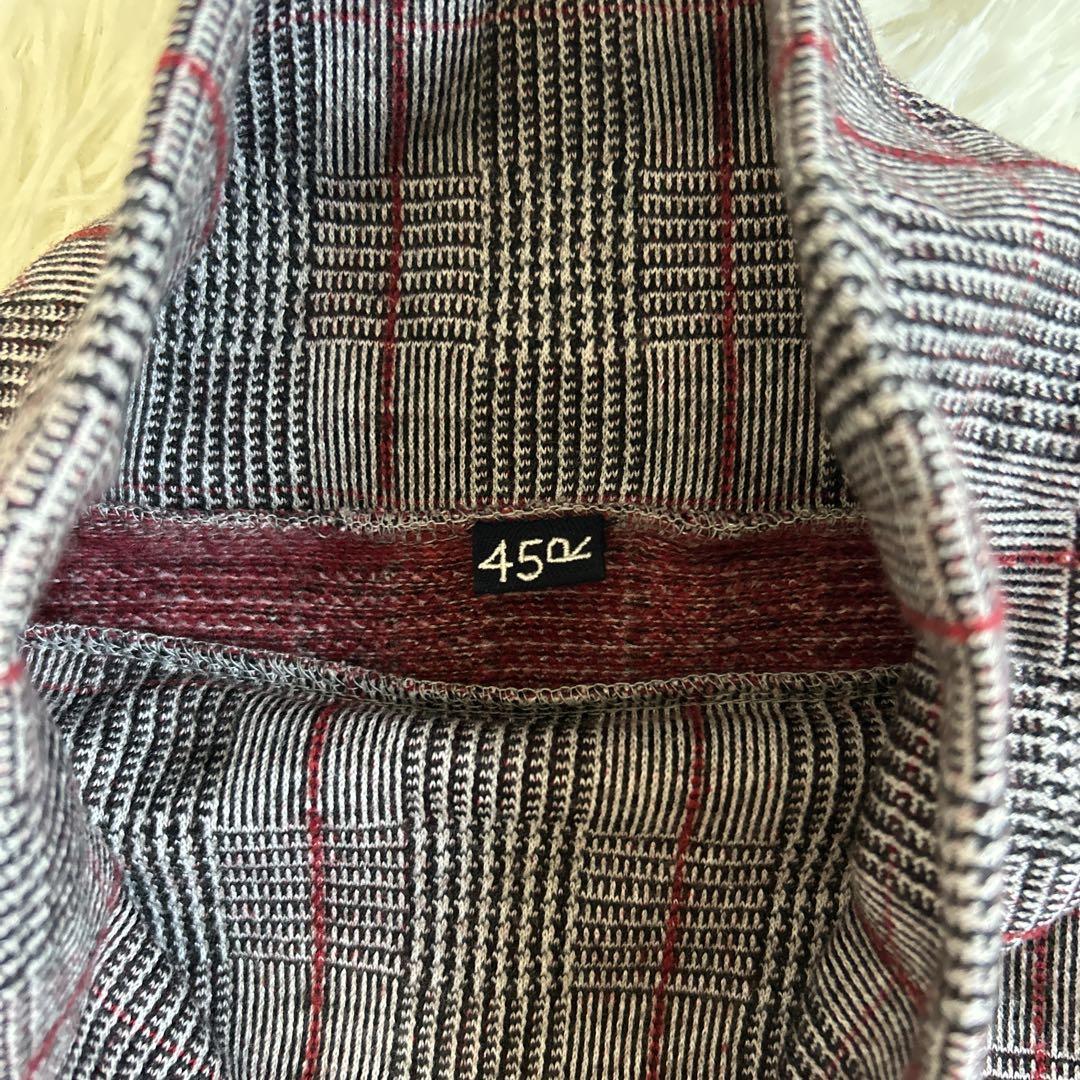 ⭐︎⭐︎⭐︎様　45R ジャージフラノ ワンピース ドレス グレンチェック 現行 近年