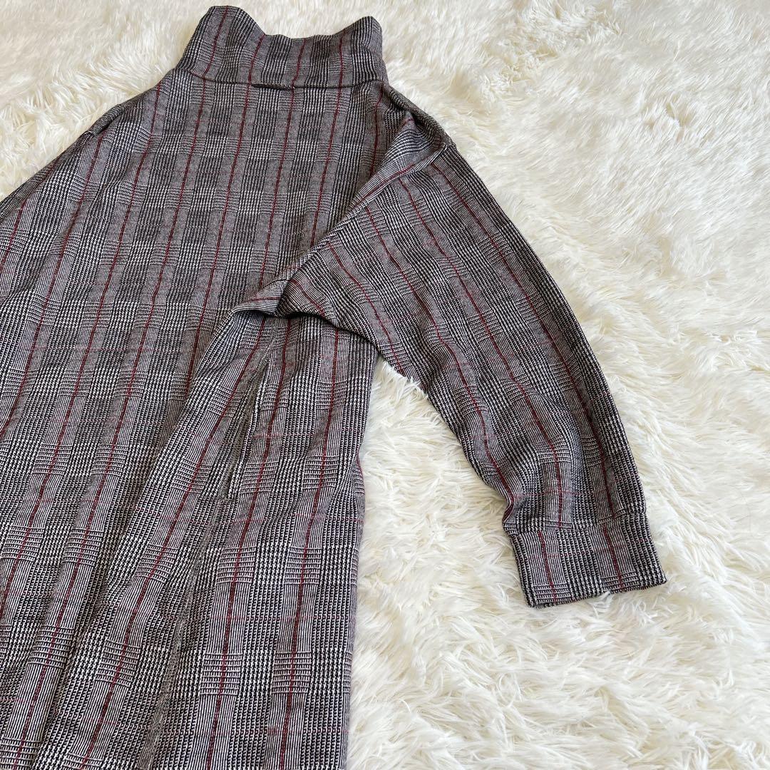 ⭐︎⭐︎⭐︎様　45R ジャージフラノ ワンピース ドレス グレンチェック 現行 近年