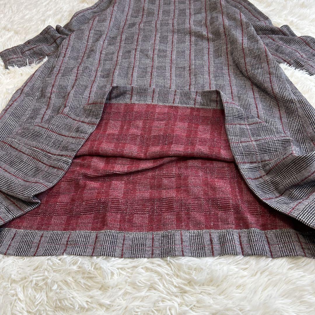 ⭐︎⭐︎⭐︎様　45R ジャージフラノ ワンピース ドレス グレンチェック 現行 近年