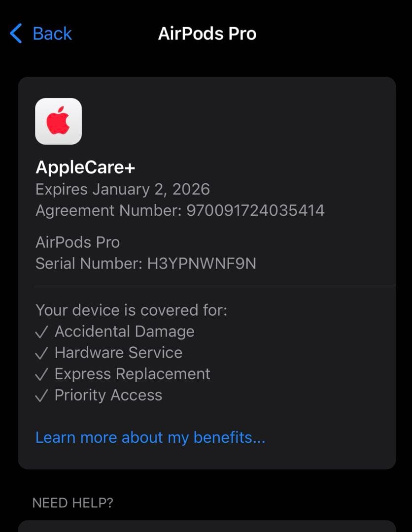 正規品 AirPodsPro第2世代 USBTypeC AppleCare+付