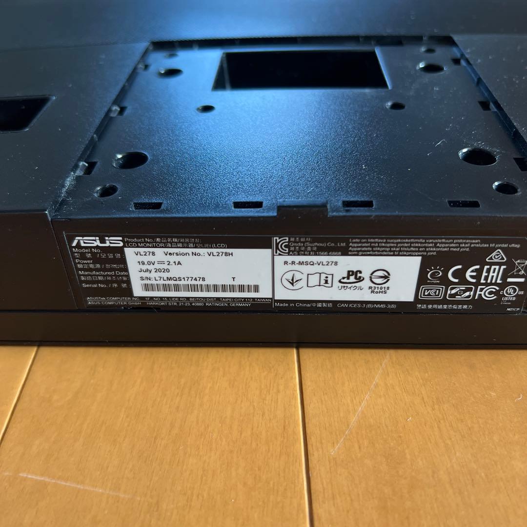 ASUS VL278 モニター