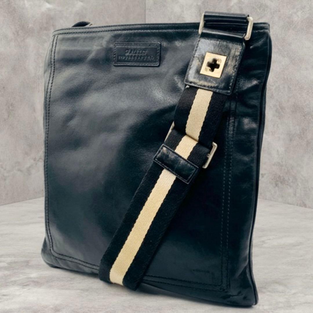 【本物】バリー y2k サコッシュ ショルダーバッグ 本革レザー ブラック