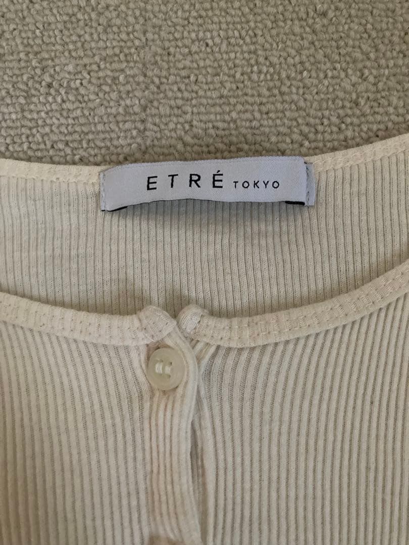 ETRE TOKYO エトレトウキョウ　オーコットテレコヘンリーネックトップス