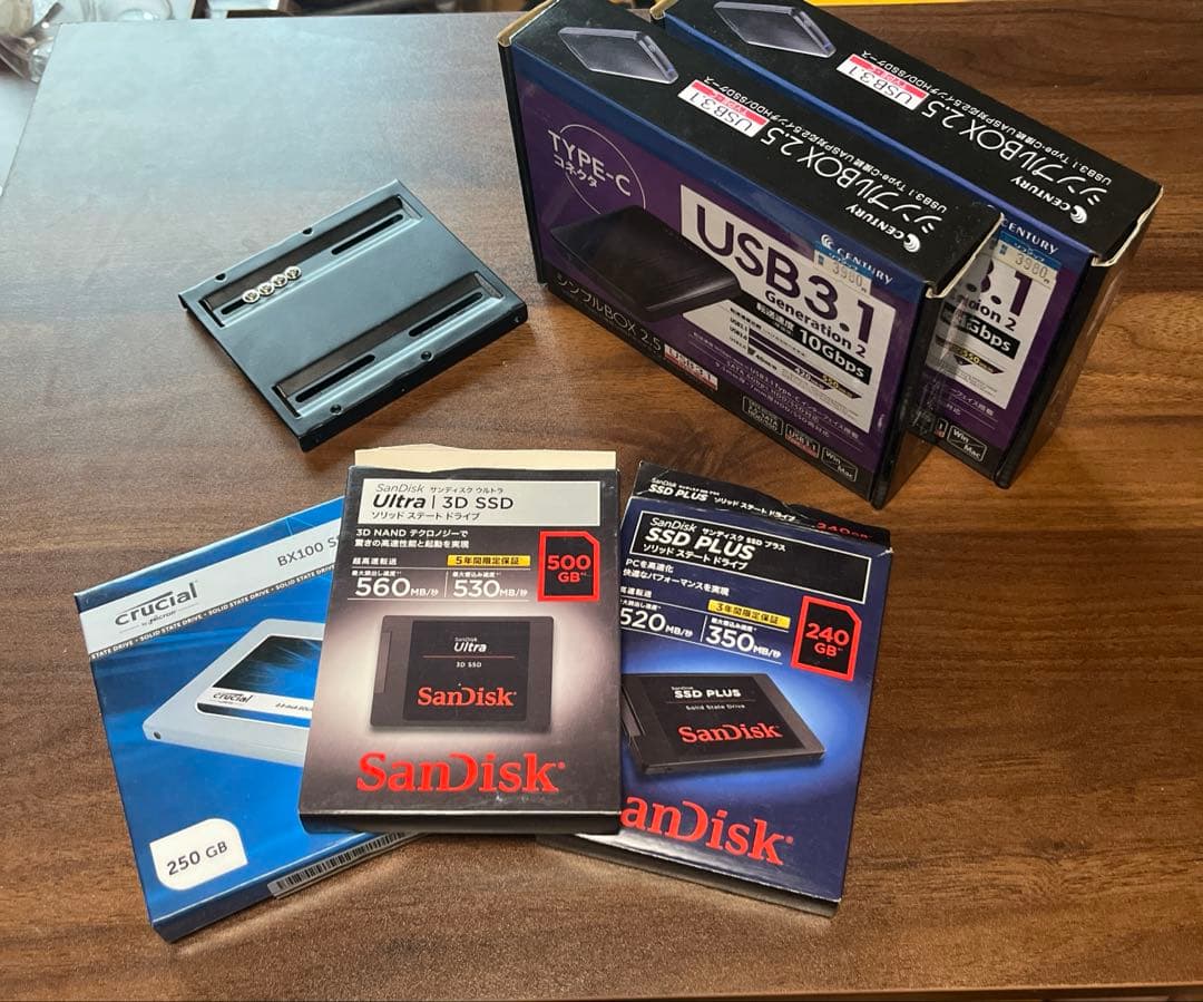 SSDセット 500GB 250GB 240GB