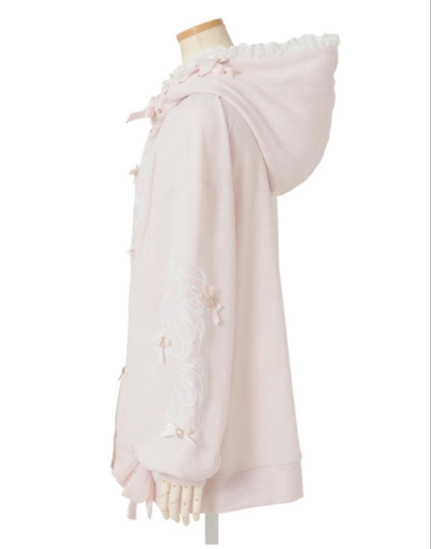 リズリサ　LIZ LISA リボンフリルパーカーピンク