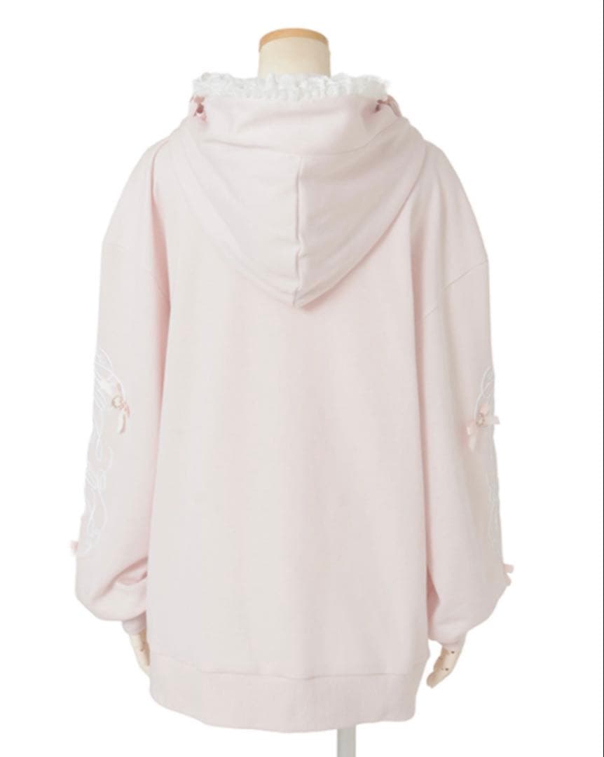 リズリサ　LIZ LISA リボンフリルパーカーピンク