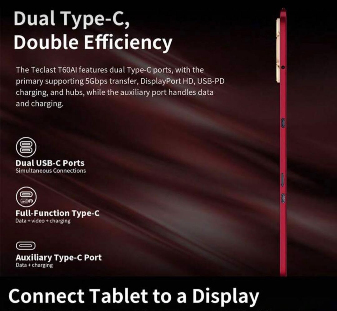Androidタブレット本体 Teclast T60 AI 128GB 6GB RAM