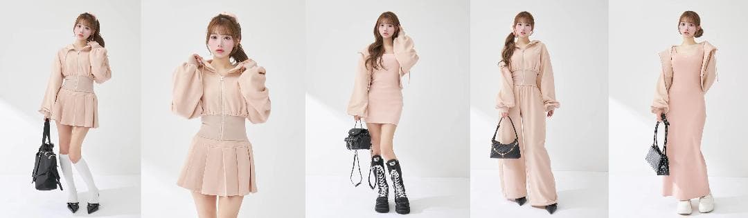 ダーリッチ darich カラーラメスウェットプリーツミニスカート グレー FL