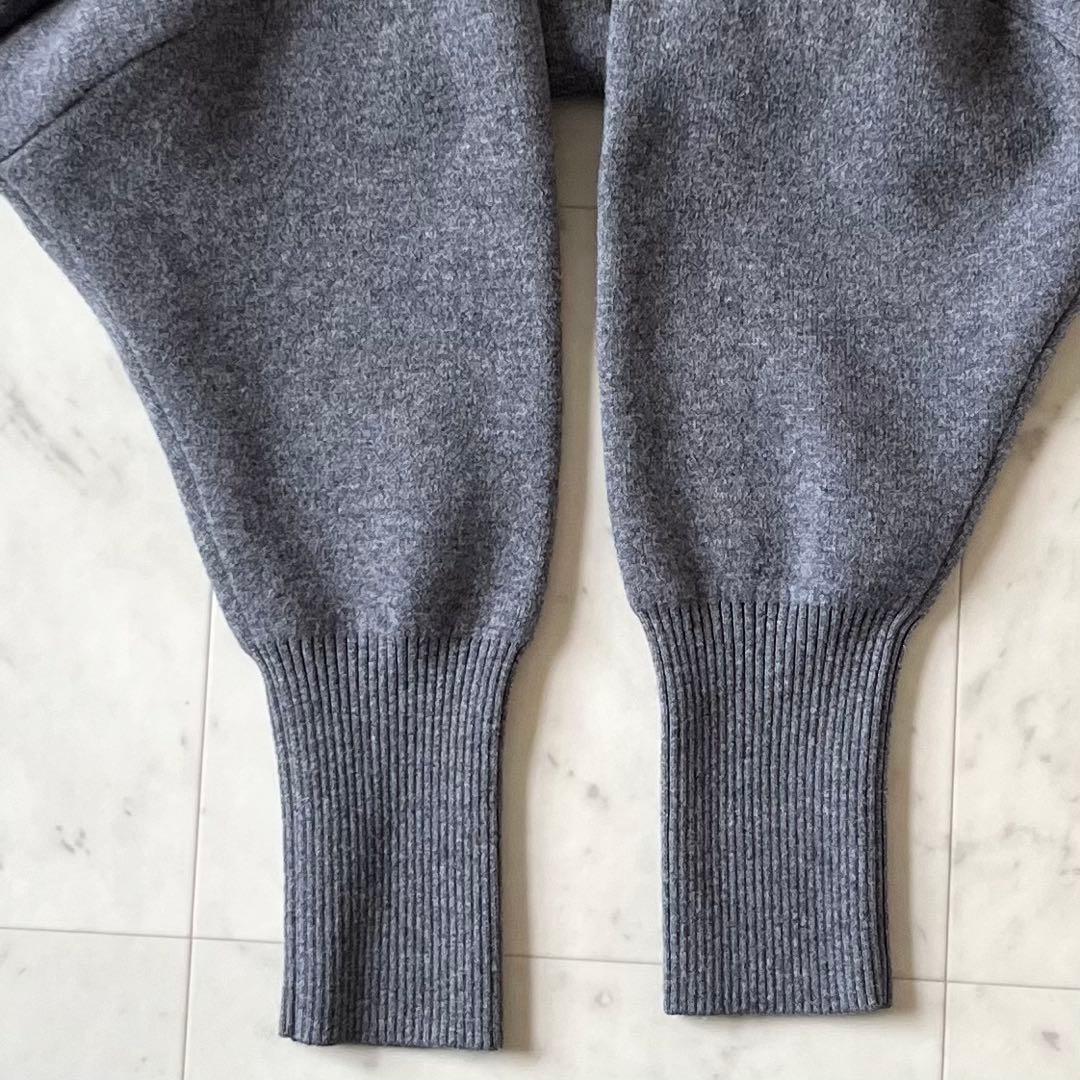 極美品♪IENAイエナ ウールカシミヤノーカラーカーディガンコート グレー 長袖