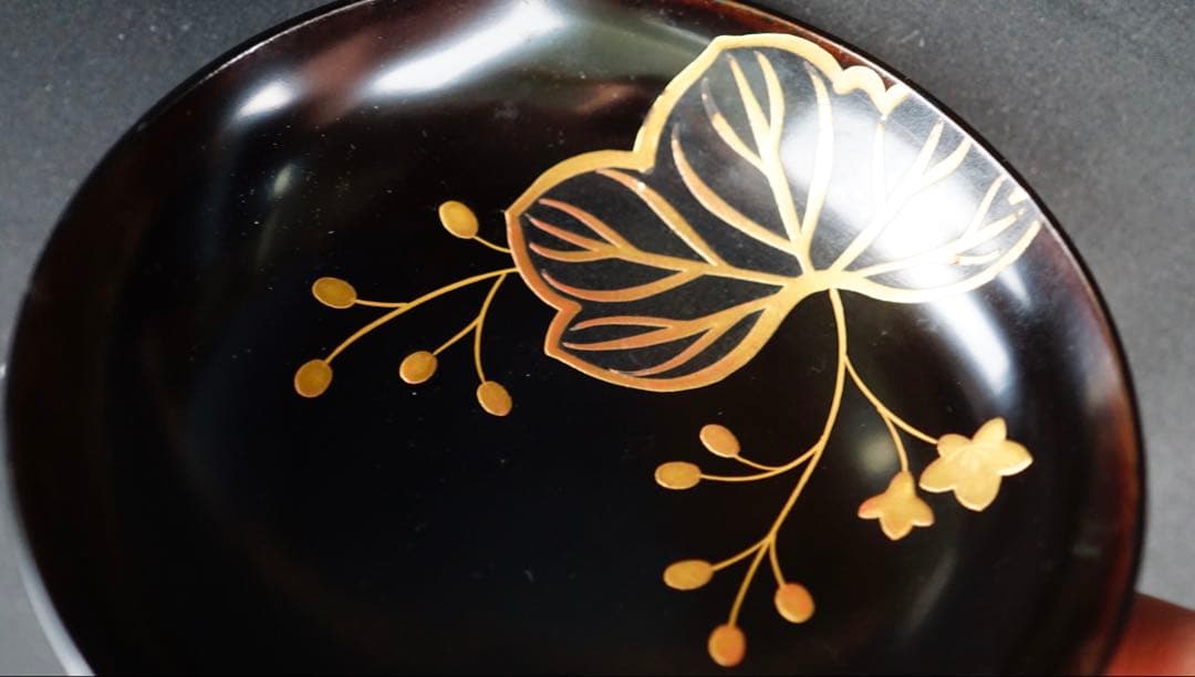 蒔絵　葵紋　菓子椀　10客　共箱