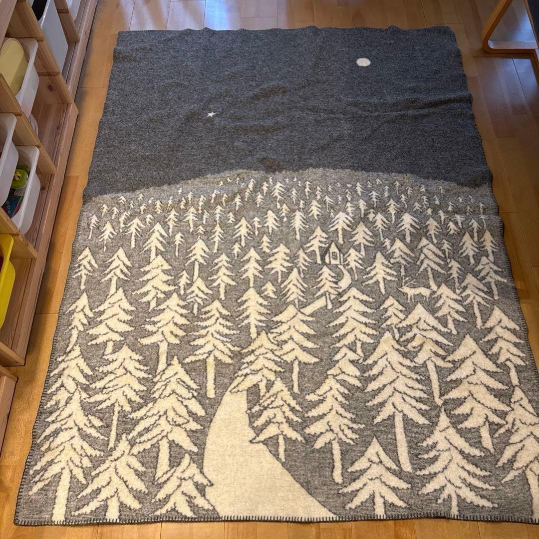 クリッパン　ミナペルホネン　ウールブランケット　グレー