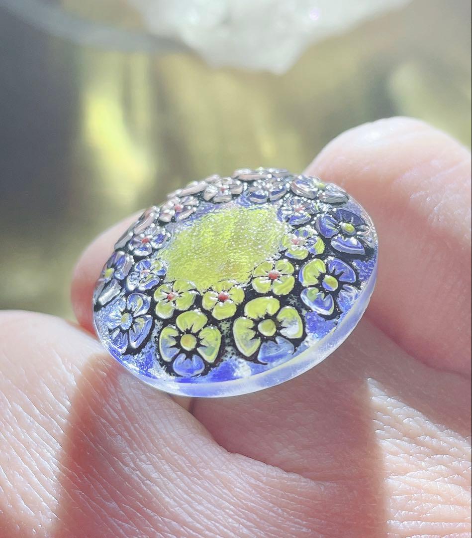 本日価格❣️一点物です❣️まるでステンドガラス！素晴らしいリング！ 裏まで美しい❣️