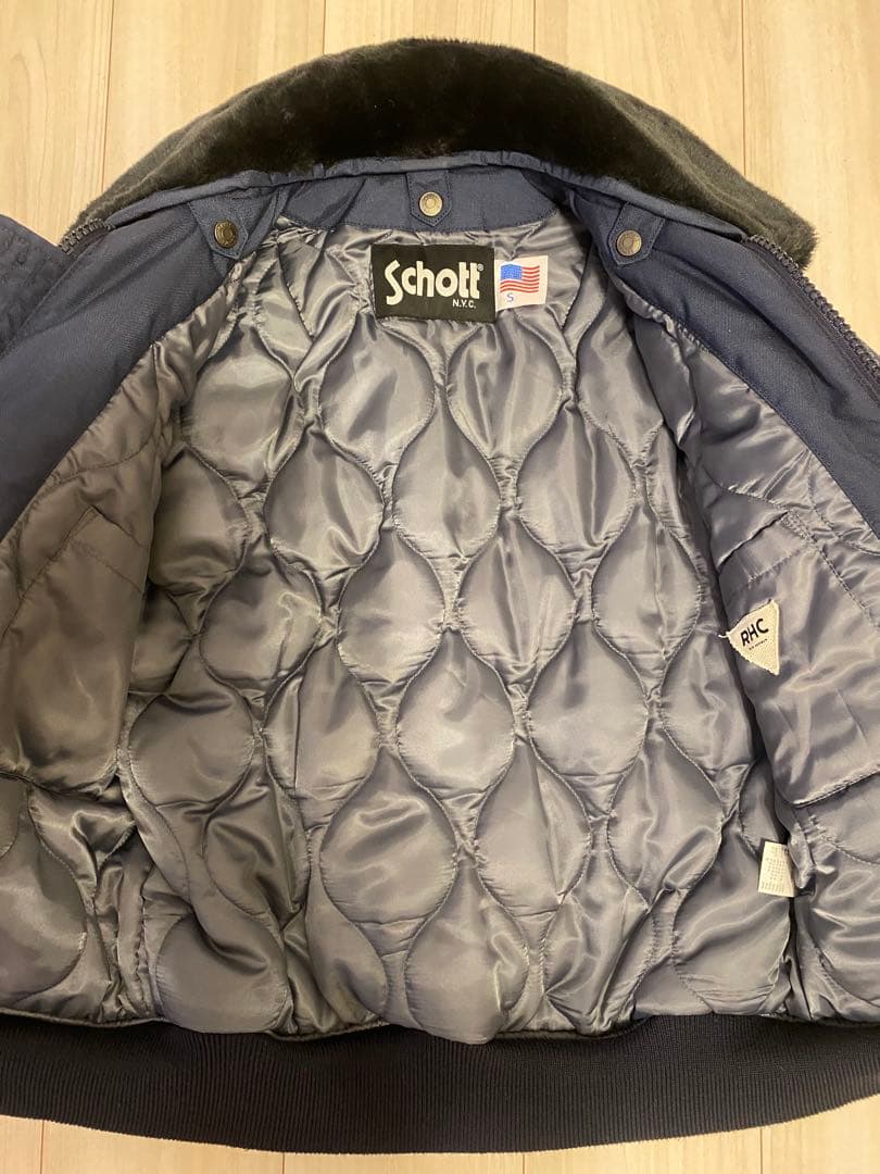 Schott ネイビー ミリタリージャケット