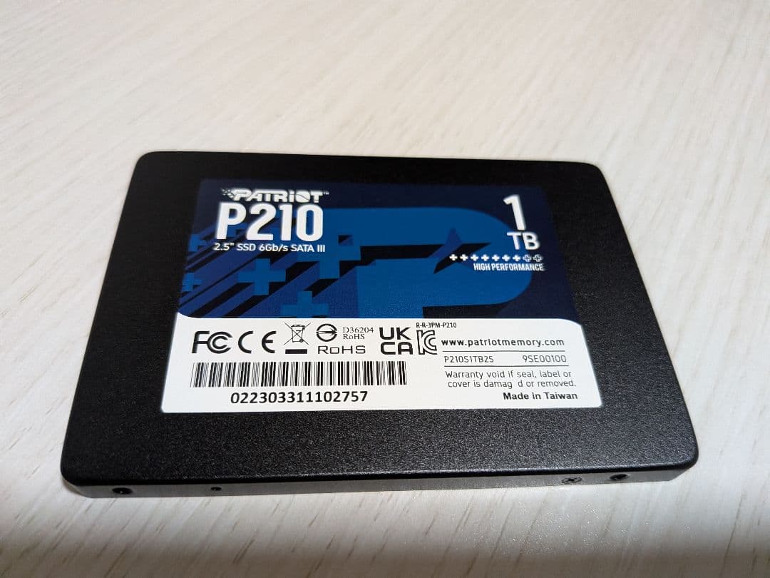 Patriot P210 1TB SSD 2.5インチ SATAIII