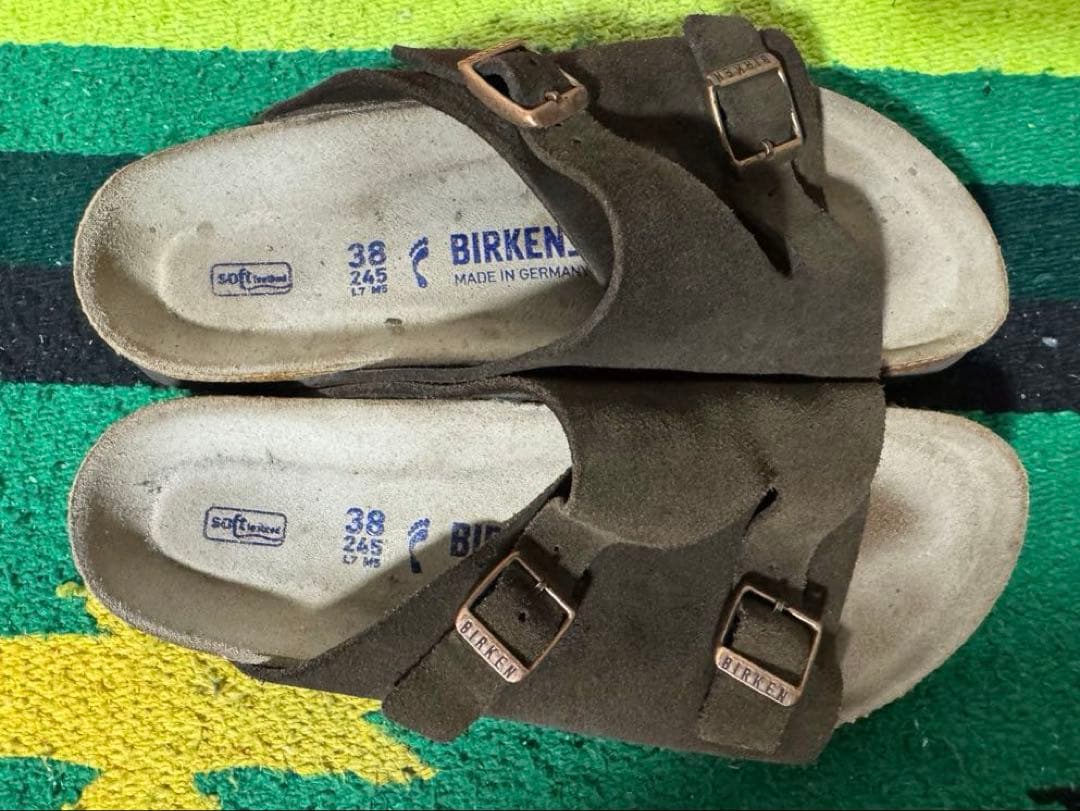 極美品 ビルケン チューリッヒ スエード モカ ブラウン ナロー 24.5cm