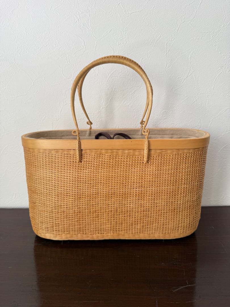 プラニー工房　高級籠バック（少し大きめ）