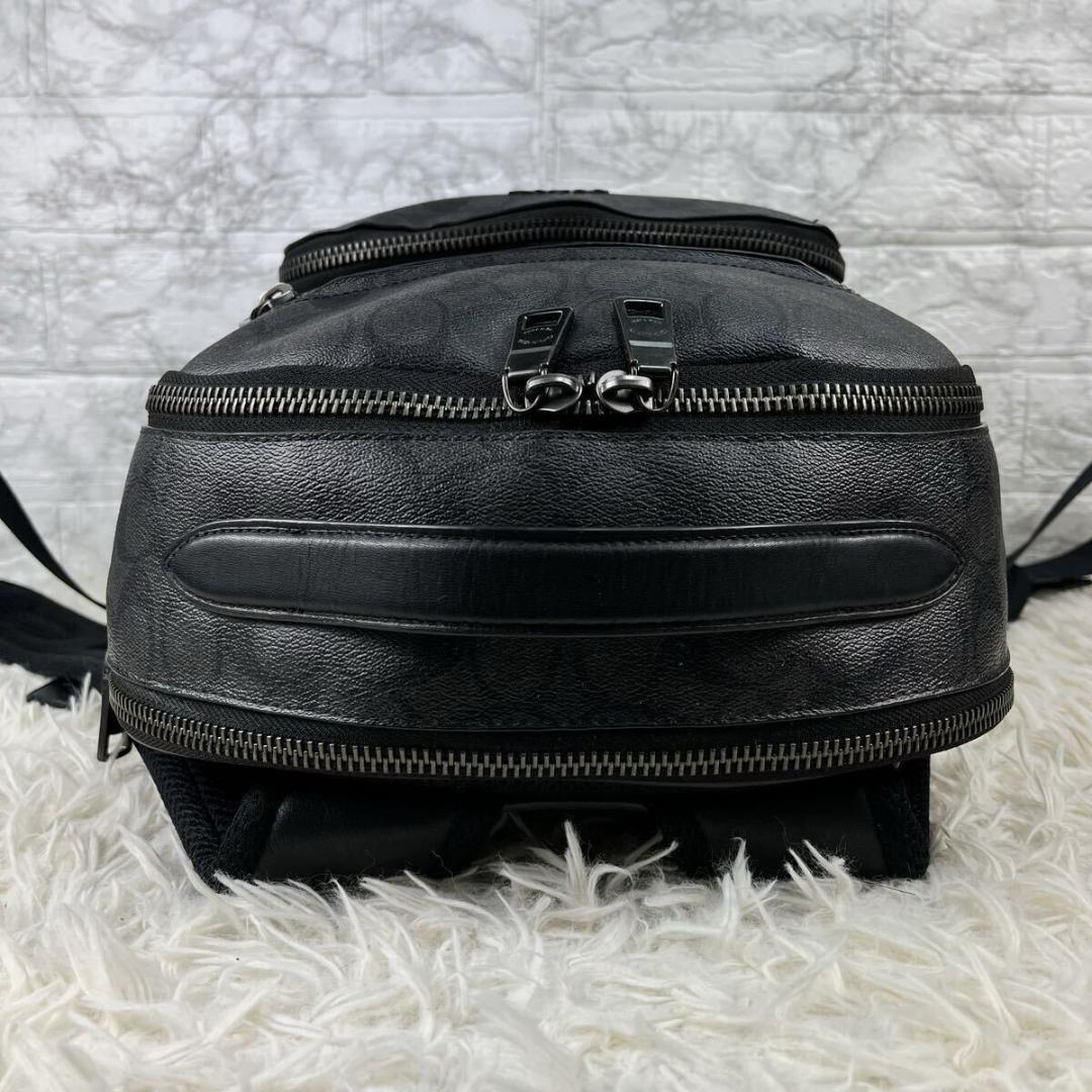 み*ふ様 【美品】COACHコーチ ブラック　ブラウン バックパック イーサン