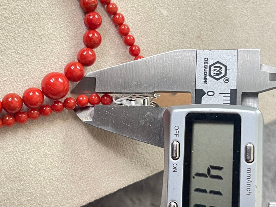 珊瑚サンゴネックレス9mm、重约17g