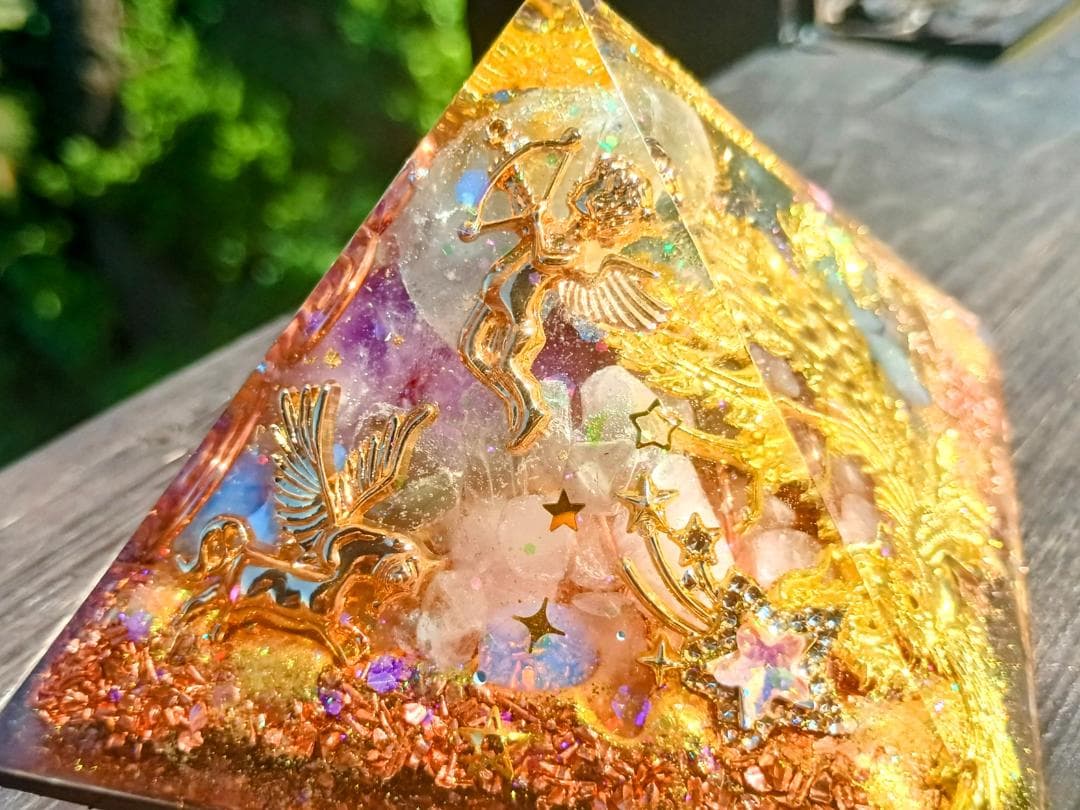 セレスタイト✧天使のピラミッド型✧オルゴナイト9.5