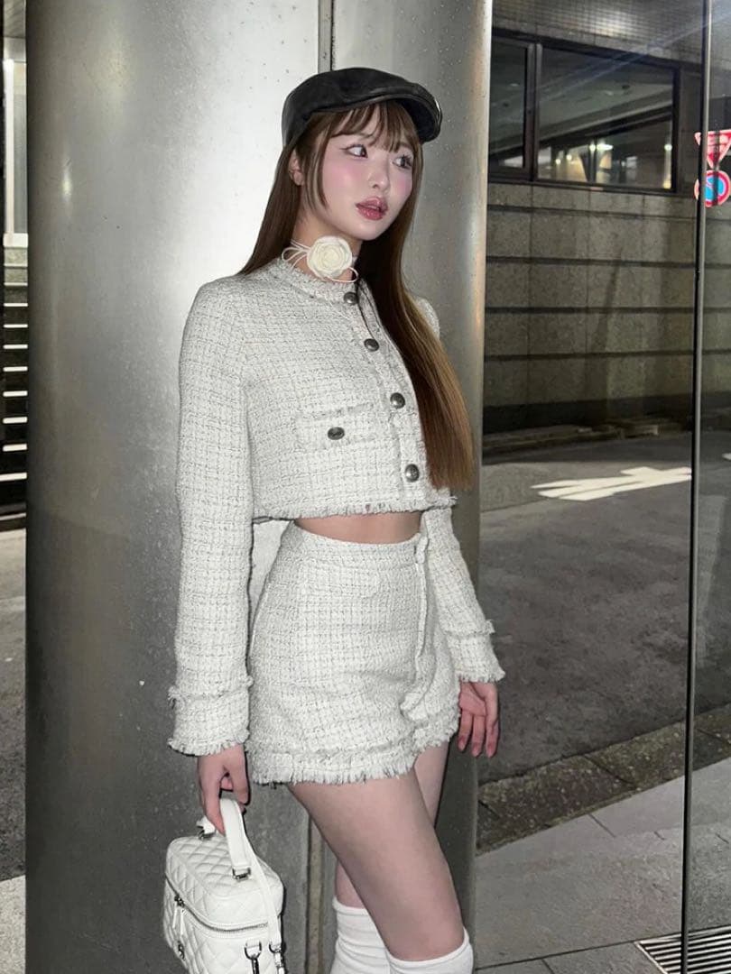 コンパクトフリンジツイードショートパンツ darich コンビニ支払い❌