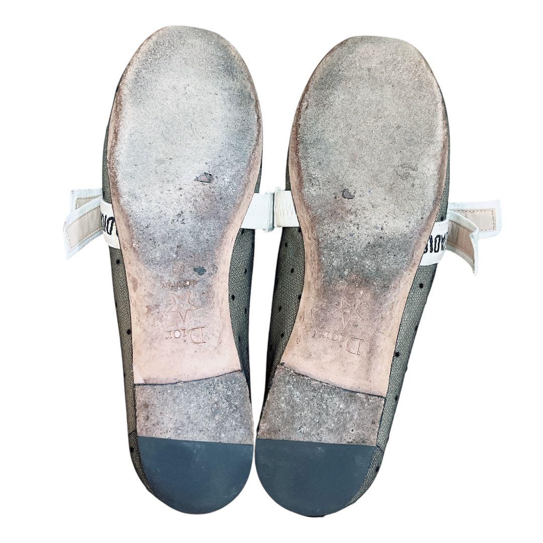 【保存袋付】Christian Dior メッシュ バレエシューズ 35 1/2