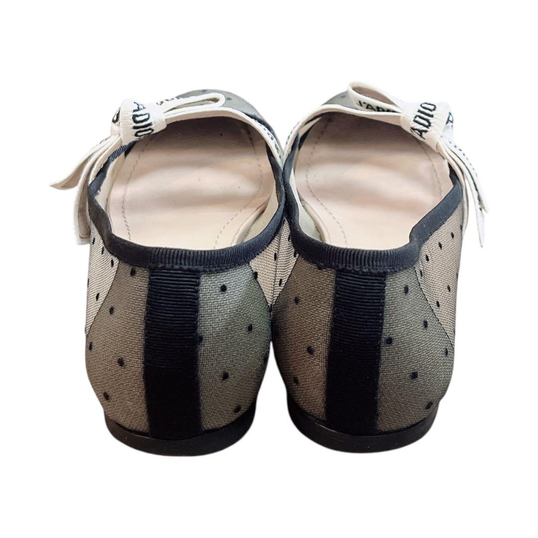 【保存袋付】Christian Dior メッシュ バレエシューズ 35 1/2