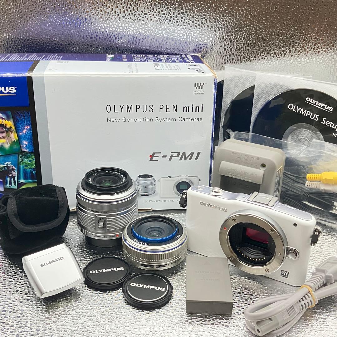 OLYMPUS PEN E-PM1 レンズ2本セット手ブレ正常レンズエラーなし