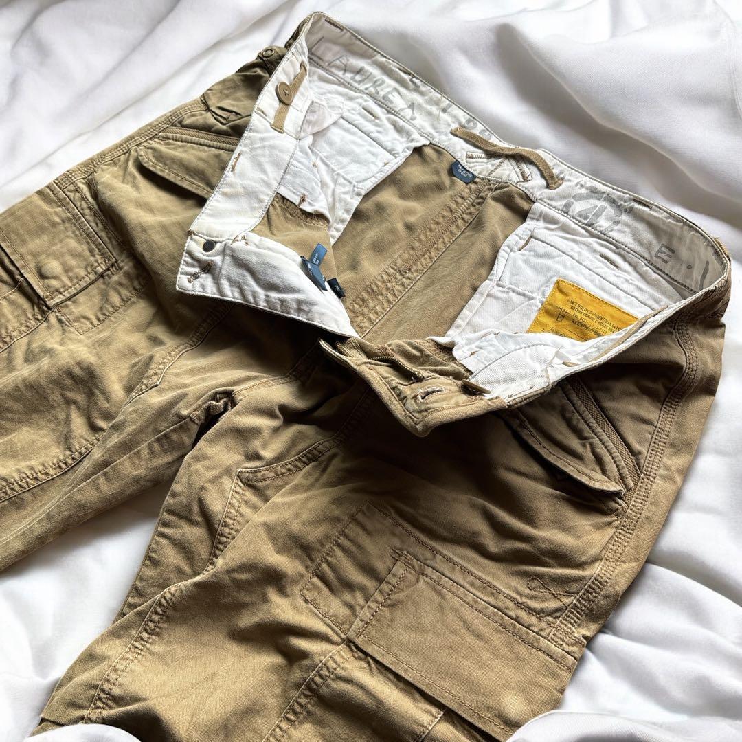✨ビッグサイズ36インチ✨ラルフローレン　パラシュートパンツ カーキ