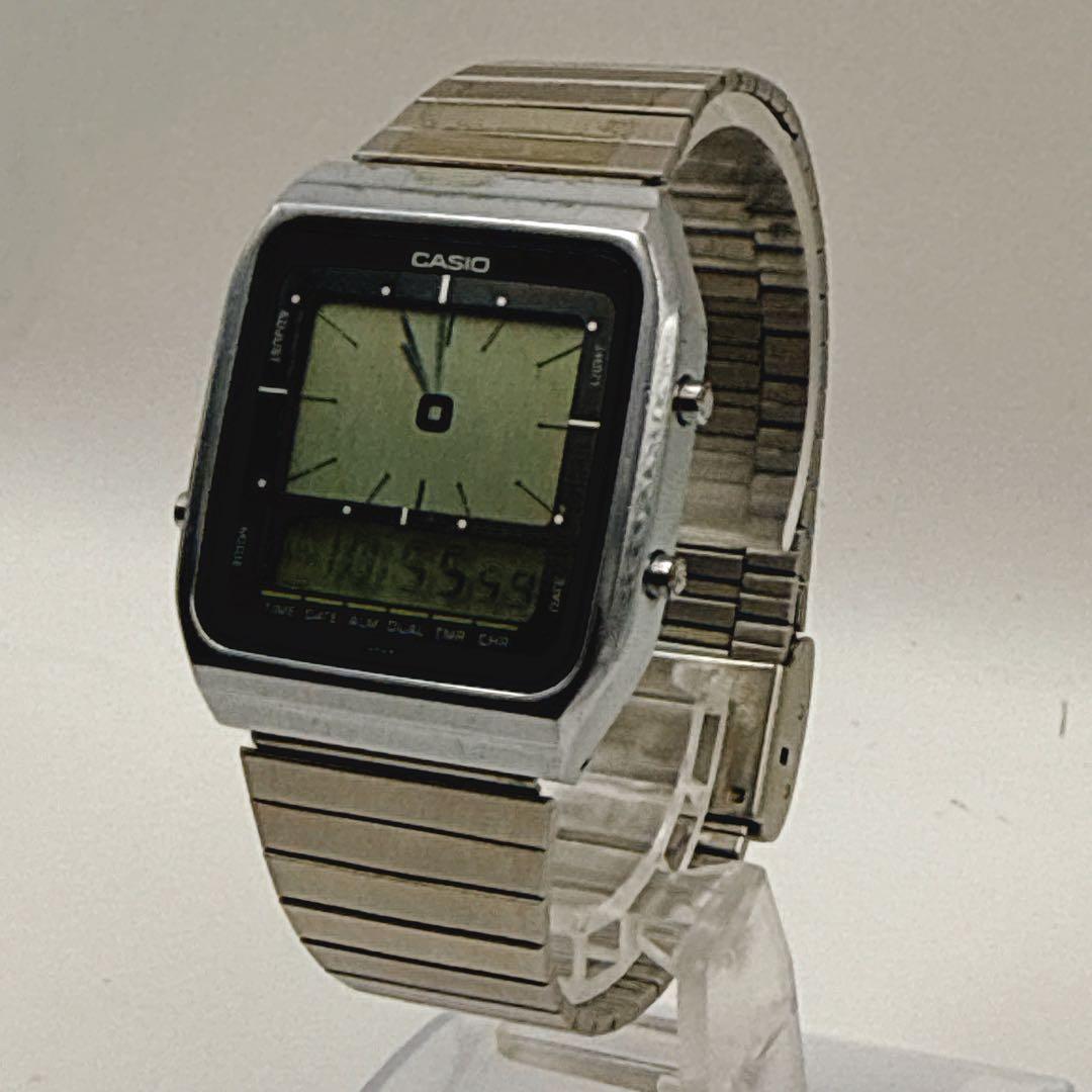 稼働品 CASIO ABE-70 アナデジ 80年代 カシオ デジタル アラーム