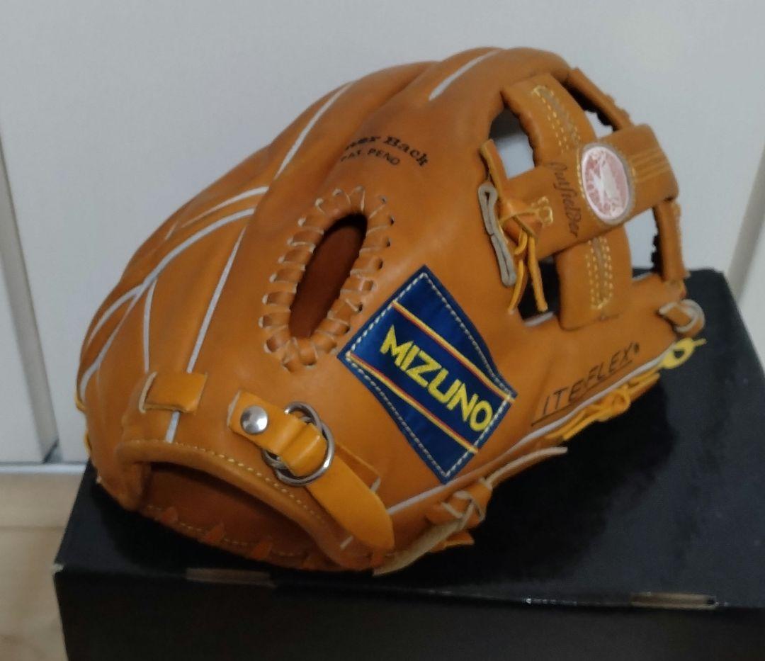 当時物　ミズノ　ワールドウィン 赤カップ　硬式グラブ　グローブ　 高田繁モデル