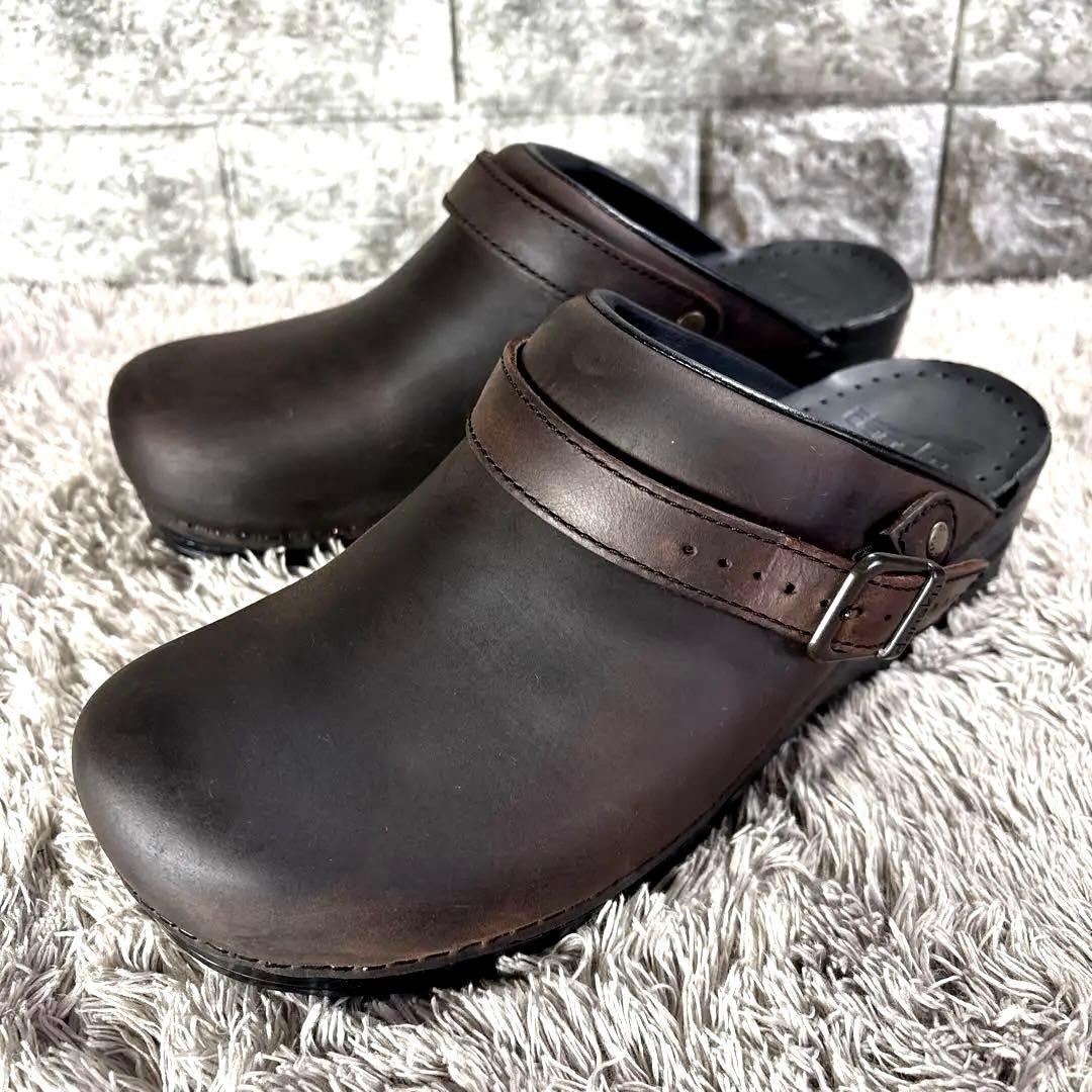極美品❣️dansko ダンスコ オイルドレザー サボサンダル イングリッド 茶