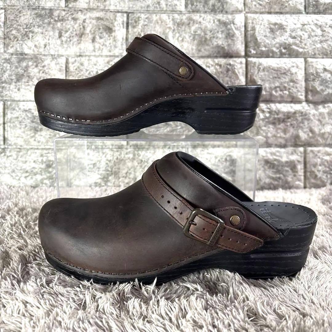 極美品❣️dansko ダンスコ オイルドレザー サボサンダル イングリッド 茶