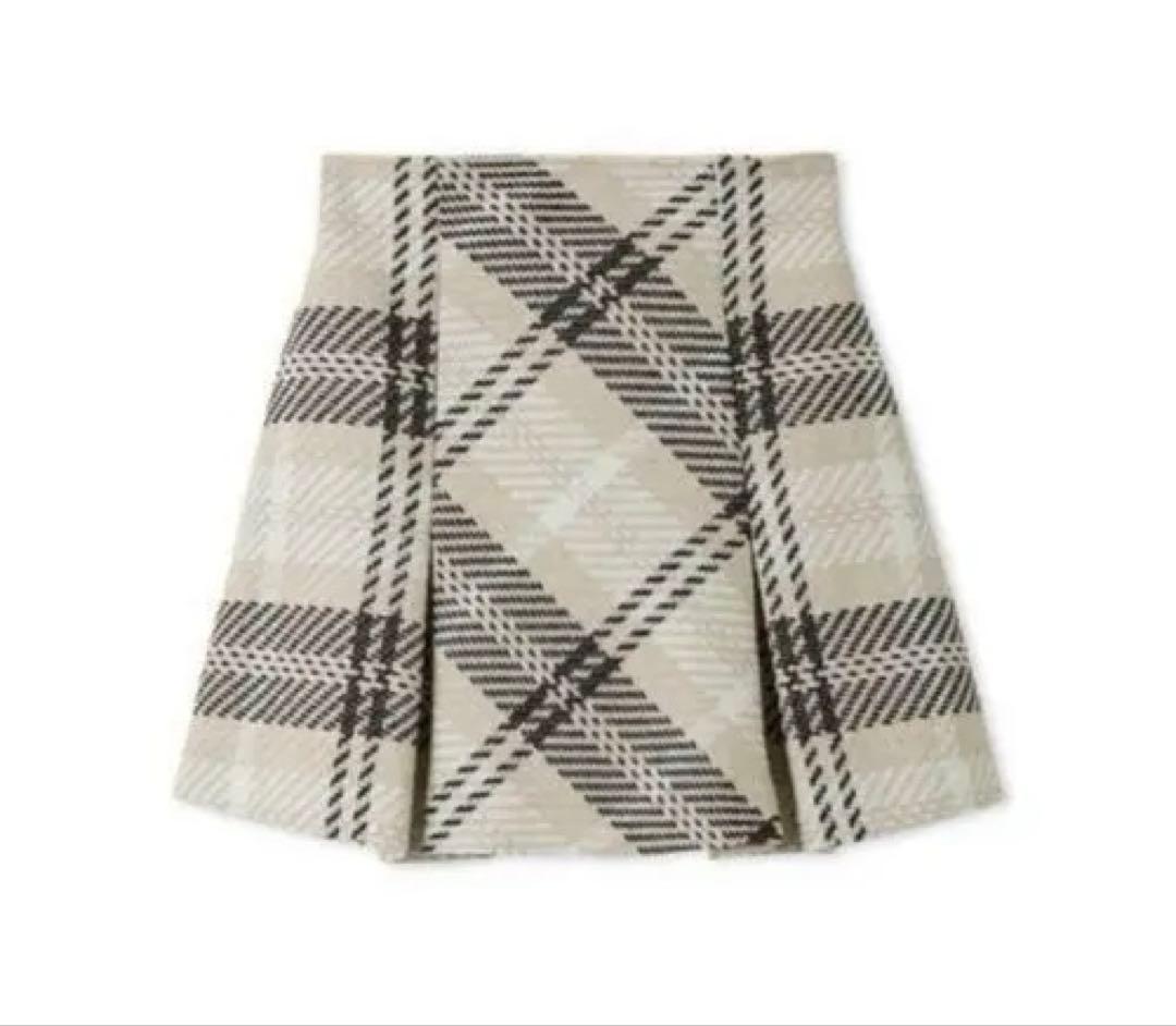 snidel ロービングチェックスカート S