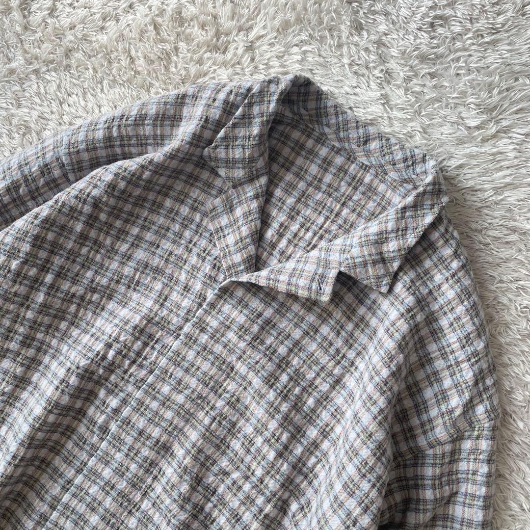 ヨーガンレール 美品 JURGAN LEHL 長袖シャツ ウール M チェック